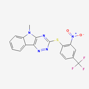 5-methyl-3-{[2-nitro-4-(trifluoromethyl)phenyl]thio}-5H-[1,2,4]triazino[5,6-b]indole