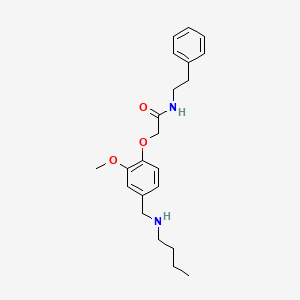molecular formula C22H30N2O3 B4229013 2-{4-[(butylamino)methyl]-2-methoxyphenoxy}-N-(2-phenylethyl)acetamide 