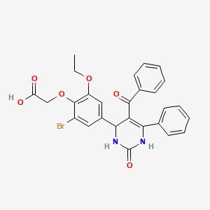 [4-(5-benzoyl-2-oxo-6-phenyl-1,2,3,4-tetrahydro-4-pyrimidinyl)-2-bromo-6-ethoxyphenoxy]acetic acid