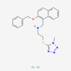 molecular formula C22H24ClN5OS B4229043 N-{[2-(benzyloxy)-1-naphthyl]methyl}-2-[(1-methyl-1H-tetrazol-5-yl)thio]ethanamine hydrochloride 