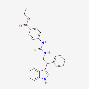 molecular formula C26H25N3O2S B4229054 ethyl 4-[({[2-(1H-indol-3-yl)-2-phenylethyl]amino}carbonothioyl)amino]benzoate 