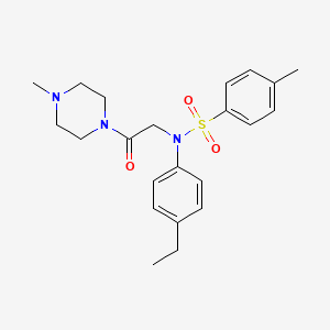 molecular formula C22H29N3O3S B4229062 N-(4-ethylphenyl)-4-methyl-N-[2-(4-methyl-1-piperazinyl)-2-oxoethyl]benzenesulfonamide 