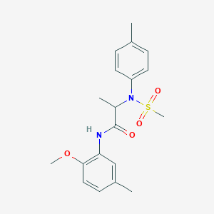molecular formula C19H24N2O4S B4229075 N~1~-(2-methoxy-5-methylphenyl)-N~2~-(4-methylphenyl)-N~2~-(methylsulfonyl)alaninamide 