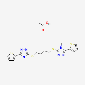 3,3'-[1,4-butanediylbis(thio)]bis[4-methyl-5-(2-thienyl)-4H-1,2,4-triazole] acetate