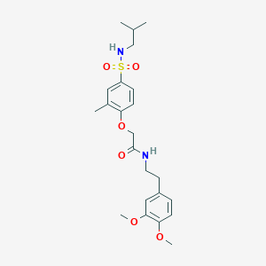 molecular formula C23H32N2O6S B4229110 N-[2-(3,4-dimethoxyphenyl)ethyl]-2-{4-[(isobutylamino)sulfonyl]-2-methylphenoxy}acetamide 