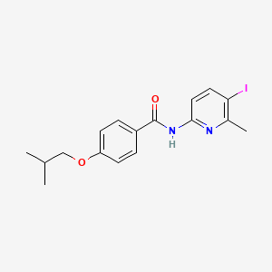 molecular formula C17H19IN2O2 B4229116 N-(5-iodo-6-methyl-2-pyridinyl)-4-isobutoxybenzamide 