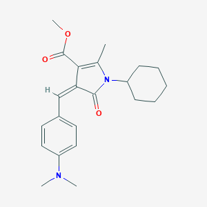 molecular formula C22H28N2O3 B422912 methyl (4Z)-1-cyclohexyl-4-[4-(dimethylamino)benzylidene]-2-methyl-5-oxo-4,5-dihydro-1H-pyrrole-3-carboxylate 