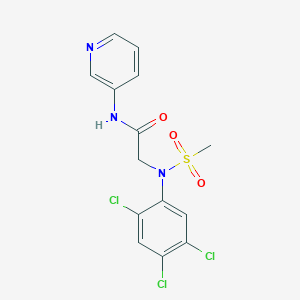 molecular formula C14H12Cl3N3O3S B4229160 N~2~-(methylsulfonyl)-N~1~-3-pyridinyl-N~2~-(2,4,5-trichlorophenyl)glycinamide 