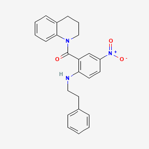molecular formula C24H23N3O3 B4229187 2-(3,4-dihydro-1(2H)-quinolinylcarbonyl)-4-nitro-N-(2-phenylethyl)aniline 