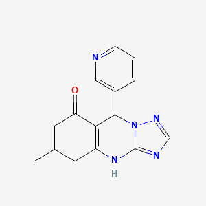 6-methyl-9-(3-pyridinyl)-5,6,7,9-tetrahydro[1,2,4]triazolo[5,1-b]quinazolin-8(4H)-one