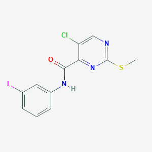 molecular formula C12H9ClIN3OS B4229193 5-chloro-N-(3-iodophenyl)-2-(methylthio)-4-pyrimidinecarboxamide 