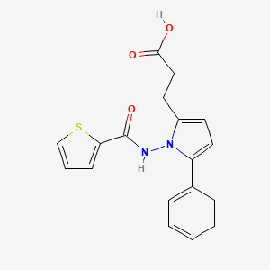 molecular formula C18H16N2O3S B4229212 3-{5-phenyl-1-[(2-thienylcarbonyl)amino]-1H-pyrrol-2-yl}propanoic acid 