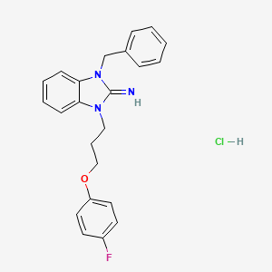 molecular formula C23H23ClFN3O B4229227 1-benzyl-3-[3-(4-fluorophenoxy)propyl]-1,3-dihydro-2H-benzimidazol-2-imine hydrochloride 