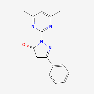 molecular formula C15H14N4O B4229231 2-(4,6-dimethyl-2-pyrimidinyl)-5-phenyl-2,4-dihydro-3H-pyrazol-3-one 
