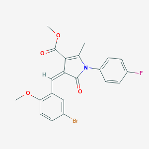 methyl 4-(5-bromo-2-methoxybenzylidene)-1-(4-fluorophenyl)-2-methyl-5-oxo-4,5-dihydro-1H-pyrrole-3-carboxylate