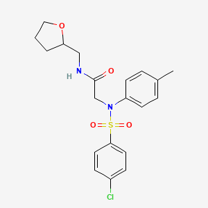 N~2~-[(4-chlorophenyl)sulfonyl]-N~2~-(4-methylphenyl)-N~1~-(tetrahydro-2-furanylmethyl)glycinamide