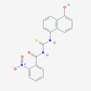 molecular formula C18H13N3O4S B4229280 N-{[(5-hydroxy-1-naphthyl)amino]carbonothioyl}-2-nitrobenzamide 