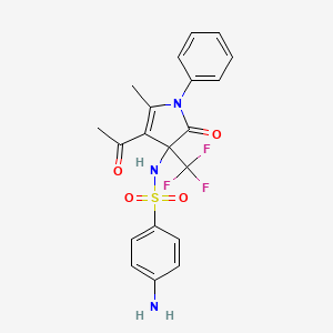 N-[4-acetyl-5-methyl-2-oxo-1-phenyl-3-(trifluoromethyl)-2,3-dihydro-1H-pyrrol-3-yl]-4-aminobenzenesulfonamide