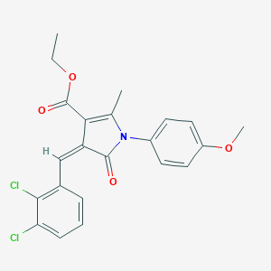 molecular formula C22H19Cl2NO4 B422931 ethyl (4Z)-4-(2,3-dichlorobenzylidene)-1-(4-methoxyphenyl)-2-methyl-5-oxo-4,5-dihydro-1H-pyrrole-3-carboxylate 