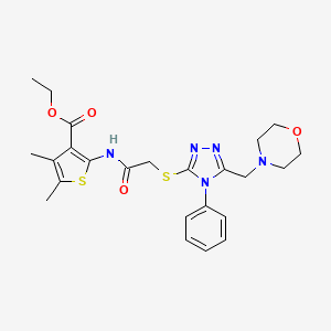 ethyl 4,5-dimethyl-2-[({[5-(4-morpholinylmethyl)-4-phenyl-4H-1,2,4-triazol-3-yl]thio}acetyl)amino]-3-thiophenecarboxylate