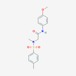 molecular formula C17H20N2O4S B422937 N-(4-methoxyphenyl)-2-[methyl-(4-methylphenyl)sulfonylamino]acetamide CAS No. 428843-16-7