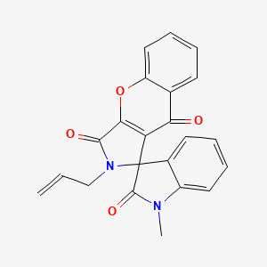 molecular formula C22H16N2O4 B4229371 2-allyl-1'-methyl-2H-spiro[chromeno[2,3-c]pyrrole-1,3'-indole]-2',3,9(1'H)-trione 