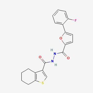 molecular formula C20H17FN2O3S B4229378 5-(2-fluorophenyl)-N'-(4,5,6,7-tetrahydro-1-benzothien-3-ylcarbonyl)-2-furohydrazide 