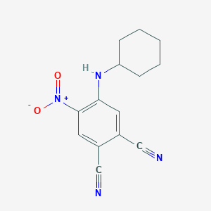 molecular formula C14H14N4O2 B4229401 4-(cyclohexylamino)-5-nitrophthalonitrile 