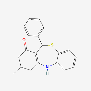 molecular formula C20H19NOS B4229411 3-methyl-11-phenyl-3,4,5,11-tetrahydrodibenzo[b,e][1,4]thiazepin-1(2H)-one 