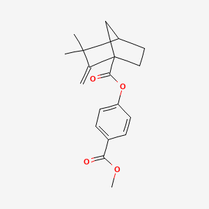 molecular formula C19H22O4 B4229429 4-(methoxycarbonyl)phenyl 3,3-dimethyl-2-methylenebicyclo[2.2.1]heptane-1-carboxylate 