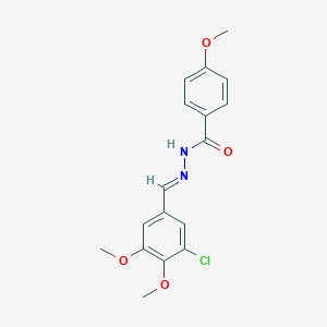 N'-(3-chloro-4,5-dimethoxybenzylidene)-4-methoxybenzohydrazide