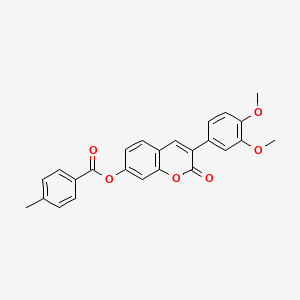 molecular formula C25H20O6 B4229440 3-(3,4-dimethoxyphenyl)-2-oxo-2H-chromen-7-yl 4-methylbenzoate 