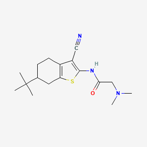 molecular formula C17H25N3OS B4229451 N~1~-(6-tert-butyl-3-cyano-4,5,6,7-tetrahydro-1-benzothien-2-yl)-N~2~,N~2~-dimethylglycinamide 