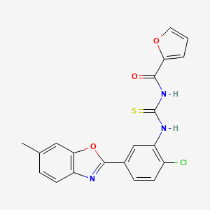 N-({[2-chloro-5-(6-methyl-1,3-benzoxazol-2-yl)phenyl]amino}carbonothioyl)-2-furamide