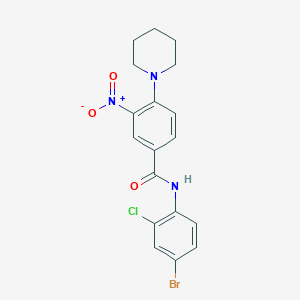 N-(4-bromo-2-chlorophenyl)-3-nitro-4-(1-piperidinyl)benzamide