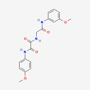 molecular formula C18H19N3O5 B4229540 N-(4-methoxyphenyl)-N'-{2-[(3-methoxyphenyl)amino]-2-oxoethyl}ethanediamide 