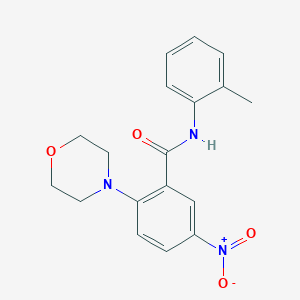 molecular formula C18H19N3O4 B4229557 N-(2-methylphenyl)-2-(4-morpholinyl)-5-nitrobenzamide 