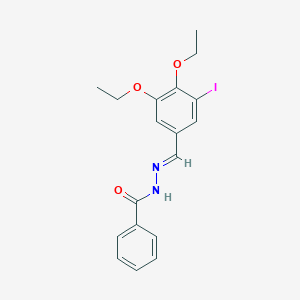 molecular formula C18H19IN2O3 B422956 N'-(3,4-diethoxy-5-iodobenzylidene)benzohydrazide 