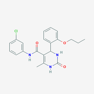 N-(3-chlorophenyl)-6-methyl-2-oxo-4-(2-propoxyphenyl)-1,2,3,4-tetrahydro-5-pyrimidinecarboxamide