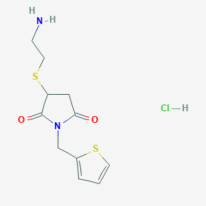 3-[(2-aminoethyl)thio]-1-(2-thienylmethyl)-2,5-pyrrolidinedione