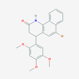 molecular formula C22H20BrNO4 B4229578 6-bromo-4-(2,4,5-trimethoxyphenyl)-3,4-dihydrobenzo[h]quinolin-2(1H)-one 