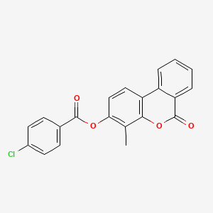 molecular formula C21H13ClO4 B4229597 4-methyl-6-oxo-6H-benzo[c]chromen-3-yl 4-chlorobenzoate 