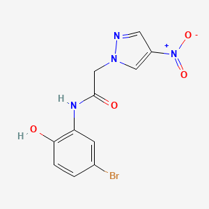 N-(5-bromo-2-hydroxyphenyl)-2-(4-nitro-1H-pyrazol-1-yl)acetamide