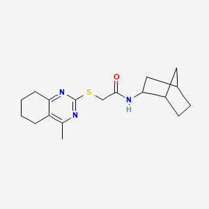 molecular formula C18H25N3OS B4229627 N-bicyclo[2.2.1]hept-2-yl-2-[(4-methyl-5,6,7,8-tetrahydro-2-quinazolinyl)thio]acetamide 
