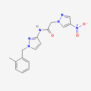 N-[1-(2-methylbenzyl)-1H-pyrazol-3-yl]-2-(4-nitro-1H-pyrazol-1-yl)acetamide