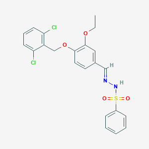 N'-{4-[(2,6-dichlorobenzyl)oxy]-3-ethoxybenzylidene}benzenesulfonohydrazide