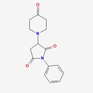 3-(4-oxo-1-piperidinyl)-1-phenyl-2,5-pyrrolidinedione