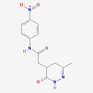 molecular formula C13H14N4O4 B4229760 2-(6-methyl-3-oxo-2,3,4,5-tetrahydro-4-pyridazinyl)-N-(4-nitrophenyl)acetamide 