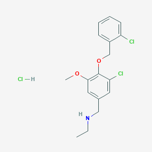 molecular formula C17H20Cl3NO2 B4229765 N-{3-chloro-4-[(2-chlorobenzyl)oxy]-5-methoxybenzyl}ethanamine hydrochloride 