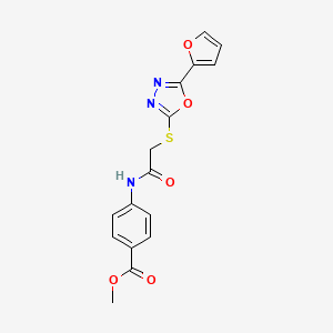 methyl 4-[({[5-(2-furyl)-1,3,4-oxadiazol-2-yl]thio}acetyl)amino]benzoate